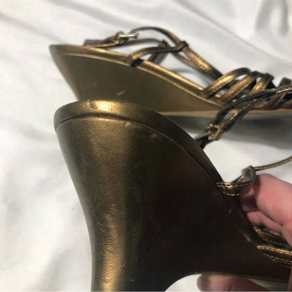 Franco Sarto Bronze Strappy Sandals with 2" Heel - Picture 11 of 13
